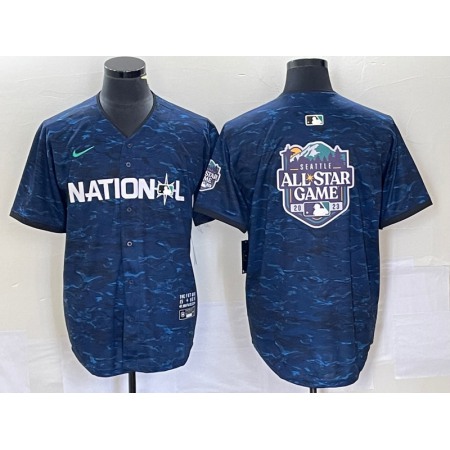 Men's 2023 All-star Royal Big Logo Stitched Baseball Jersey