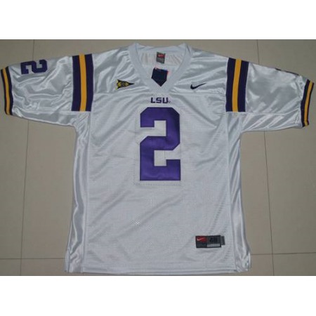 LSU Tigers #2 Rueben Randle White Stitched NCAA Jersey