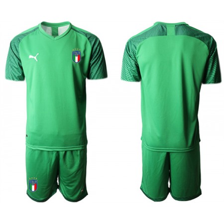 Men's Italy Blank Green Goalkeeper Soccer Jersey Suit