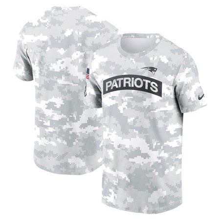 Men's New England Patriots Nike Arctic Camo 2024 Salute To Service Performance T-Shirt