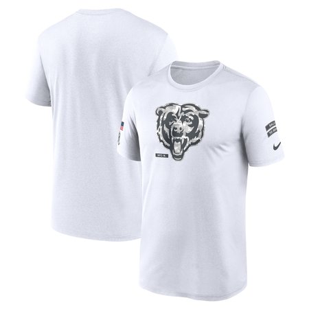 Men's Chicago Bears Nike White 2024 Salute To Service Legend Performance T-Shirt