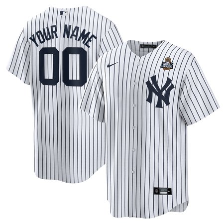 Men's New York Yankees Nike White 2024 World Series Home Replica Custom Jersey