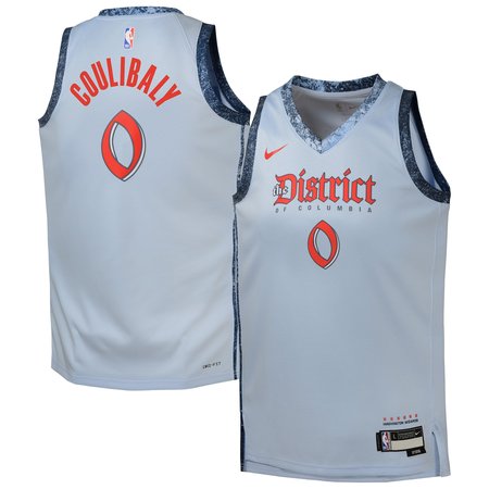 Youth Washington Wizards Bilal Coulibaly Nike Light Blue 2024/25 Swingman Player Jersey - City Edition